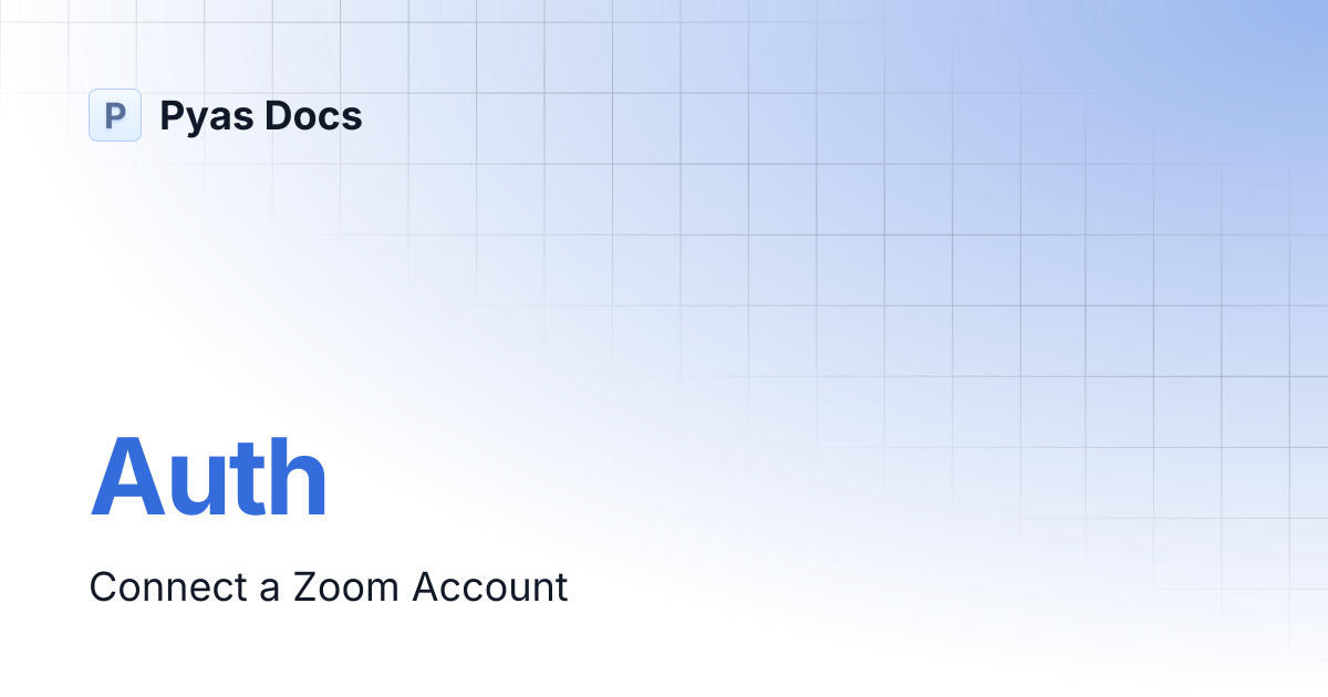 Auth | Pyas Docs