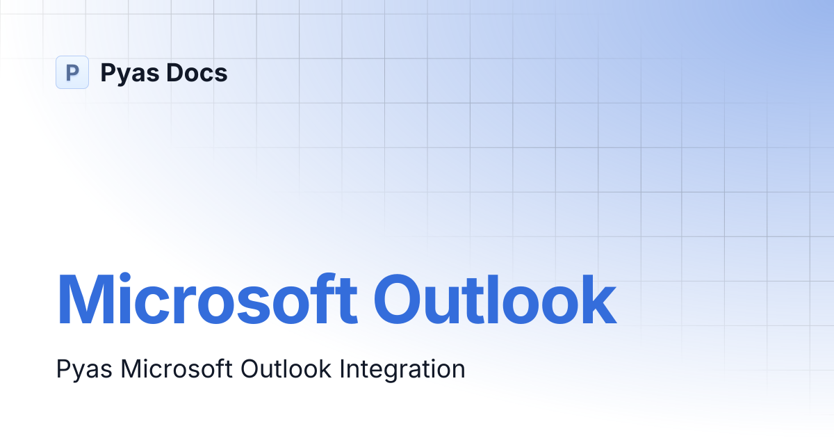 Microsoft Outlook | Pyas Docs